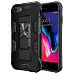 For iPhone SE 2022 / SE 2020 /  8 / 7 Armor Shockproof TPU + PC Magnetic Protective Case with Invisible Holder(Black)
