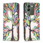 For vivo Y200 5G Colored Drawing Pattern Leather Phone Case(Tree Life)