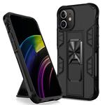 For iPhone 12 Pro Max Armor Shockproof TPU + PC Magnetic Protective Case with Invisible Holder(Black)