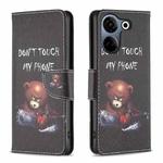 For Tecno Camon 20/Camon 20 Pro 4G Colored Drawing Pattern Leather Phone Case(Bear)