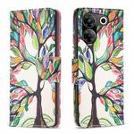 For Tecno Camon 20 Pro 5G Colored Drawing Pattern Leather Phone Case(Tree Life)