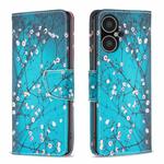 For Tecno Pova Neo 3 Colored Drawing Pattern Leather Phone Case(Plum Blossom)