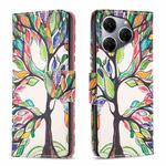 For Tecno Spark 20 Pro Colored Drawing Pattern Leather Phone Case(Tree Life)