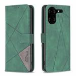 For Tecno Pova 5 Pro 5G Magnetic Buckle Rhombus Texture Leather Phone Case(Green)