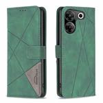For Tecno Camon 20 Pro 5G Magnetic Buckle Rhombus Texture Leather Phone Case(Green)