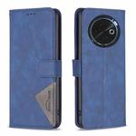 For Tecno Spark 30C Magnetic Buckle Rhombus Texture Leather Phone Case(Blue)