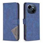 For Tecno Spark Go 1 / Pop 9 Magnetic Buckle Rhombus Texture Leather Phone Case(Blue)