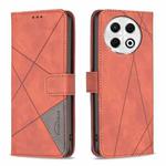 For Tecno Spark 30 Pro 4G Magnetic Buckle Rhombus Texture Leather Phone Case(Brown)