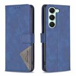 For Tecno Spark 40 Pro 4G Magnetic Buckle Rhombus Texture Leather Phone Case(Blue)