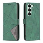 For Tecno Spark 40 Pro 4G Magnetic Buckle Rhombus Texture Leather Phone Case(Green)