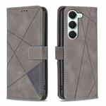 For Tecno Spark 40 Pro 4G Magnetic Buckle Rhombus Texture Leather Phone Case(Grey)