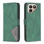 For Tecno Pova 7 Pro 5G Magnetic Buckle Rhombus Texture Leather Phone Case(Green)