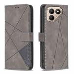 For Tecno Pova 7 Pro 5G Magnetic Buckle Rhombus Texture Leather Phone Case(Grey)