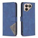 For Tecno Pova 7 Ultra 5G Magnetic Buckle Rhombus Texture Leather Phone Case(Blue)