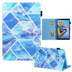 For Samsung Galaxy Tab A9+ Colored Drawing Leather Tablet Case(Blue Grid)