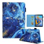 For Samsung Galaxy Tab A9+ Colored Drawing Leather Tablet Case(Blue Gold)