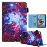 For Samsung Galaxy Tab A9 Colored Drawing Leather Tablet Case(Starry Sky)