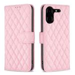 For Tecno Pova 5 Pro 5G Diamond Lattice Wallet Flip Leather Phone Case(Pink)