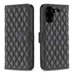 For Tecno Pova 5 Pro 5G Diamond Lattice Wallet Flip Leather Phone Case(Black)