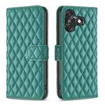 For Tecno Spark 10C Diamond Lattice Wallet Flip Leather Phone Case(Green)