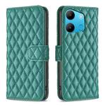For Tecno Spark Go 2023/Pop 7 Pro Diamond Lattice Wallet Flip Leather Phone Case(Green)
