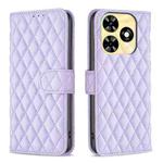 For Tecno Spark 20 Diamond Lattice Wallet Flip Leather Phone Case(Purple)