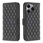 For Tecno Spark 20 Pro Diamond Lattice Wallet Flip Leather Phone Case(Black)