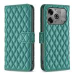 For Tecno Pova 6/6 Pro 5G Diamond Lattice Wallet Flip Leather Phone Case(Green)