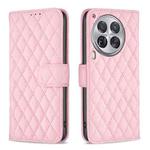 For Tecno Camon 30 Premier 5G Diamond Lattice Wallet Flip Leather Phone Case(Pink)