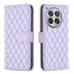 For Tecno Camon 30 Premier 5G Diamond Lattice Wallet Flip Leather Phone Case(Purple)