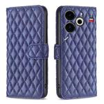 For Tecno Pova 6 Neo Diamond Lattice Wallet Flip Leather Phone Case(Blue)