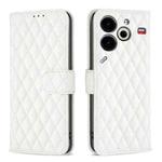 For Tecno Pova 6 Neo Diamond Lattice Wallet Flip Leather Phone Case(White)