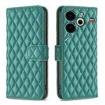 For Tecno Pova 6 Neo Diamond Lattice Wallet Flip Leather Phone Case(Green)