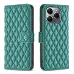 For Tecno Spark 20 Pro 5G Diamond Lattice Wallet Flip Leather Phone Case(Green)