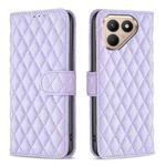 For Tecno Pova 7 Pro 5G Diamond Lattice Wallet Flip Leather Phone Case(Purple)