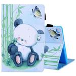 For Samsung Galaxy Tab A9 Colored Drawing Leather Tablet Case(Panda)