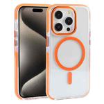 For iPhone 15 Pro Mutural Cushion Series MagSafe Magnetic Phone Case(Orange)