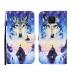 For Xiaomi Redmi Note 9S 3D Painted Pattern Horizontal Flip Leather Case with Holder & Wallet & Card slot & Lanyard(Sunrise Wolf)