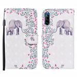 For Sony Xperia L4 3D Painted Pattern Horizontal Flip Leather Case with Holder & Wallet & Card slot & Lanyard(Flower Elephant)