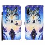 For Sony Xperia L4 3D Painted Pattern Horizontal Flip Leather Case with Holder & Wallet & Card slot & Lanyard(Sunrise Wolf)