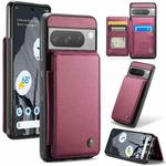 For Google Pixel 8 pro CaseMe C22 Card Slots Holder RFID Anti-theft Phone Case(Wine Red)