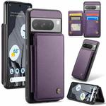 For Google Pixel 8 pro CaseMe C22 Card Slots Holder RFID Anti-theft Phone Case(Purple)