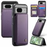 For Google Pixel 8a CaseMe C22 Card Slots Holder RFID Anti-theft Phone Case(Purple)
