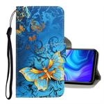 For Xiaomi Redmi 9A 3D Colored Drawing Horizontal Flip PU Leather Case with Holder & Card Slots & Wallet(Jade Butterfly)
