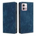 For Motorola Moto G Stylus 4G 2023 RFID Anti-theft Brush Magnetic Leather Phone Case(Blue)