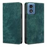 For Motorola Moto G Play 4G 2024 RFID Anti-theft Brush Magnetic Leather Phone Case(Green)