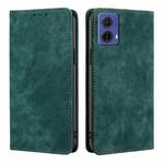 For Motorola Moto G85 5G RFID Anti-theft Brush Magnetic Leather Phone Case(Green)