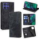 For Motorola Moto G Stylus 5G 2025 RFID Anti-theft Brush Magnetic Leather Phone Case(Black)