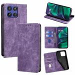 For Motorola Moto G Stylus 5G 2025 RFID Anti-theft Brush Magnetic Leather Phone Case(Purple)