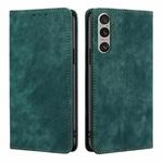 For Sony Xperia 1 VI RFID Anti-theft Brush Magnetic Leather Phone Case(Green)